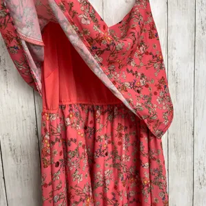 Promod Floral Cottagecore Dress XL Pink Boho Fairycore Flowy Summer Cami thumbnail 7
