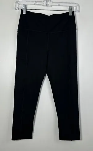 Lands’ End Women’s Size XS 2-4 Black Leggings Ankle Cut Great Condition thumbnail 1
