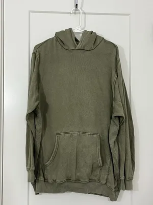 Aerie Small Sage Green Oversized Distressed Hoodie thumbnail 3