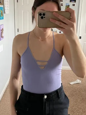 Free People Purple  Bodysuit thumbnail 2