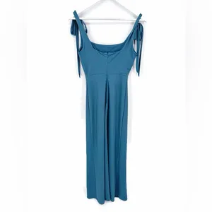 Birdy Grey Alex Crepe‎ Twilight Blue Tie Strap Maxi Dress Extra Small thumbnail 3