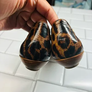 Stuart weitzman chitchat leopard printed‎ ballets flats open toe 8M thumbnail 3