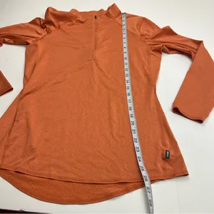REI Co-op Womens Size Medium Orange Long Sleeve Athletic Top Quarter Zip Outdoor thumbnail 6