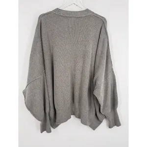 Free People Easy Street sweater women's M crew slouchy oversized rib knit tunic thumbnail 7