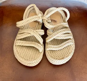 Pull&Bear rope sandals twisted rope-style uppers and jute-wrapped sole size 36 thumbnail 2