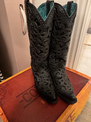 Black womens corral boots  thumbnail 2