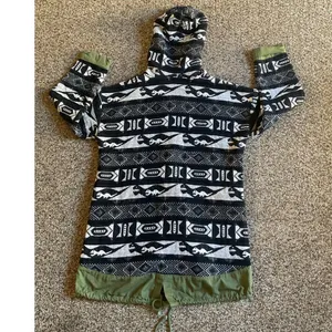 Sloane Rouge Women's Jackets Hooded Aztec Print Geometric Tribal Printed Dino M thumbnail 4