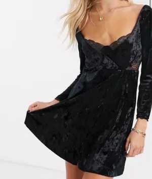 Free People Kat Velvet Mini Dress thumbnail 2