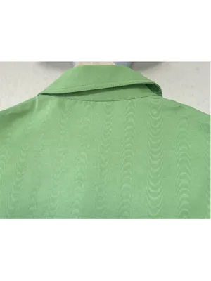 New Tuckernuck Pistachio Green Chloe Midi Dress S Belted Collared Moir Classic thumbnail 11