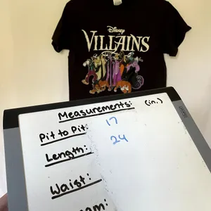 Disney Villians black‎ short sleeved shirt cotton women's size small basic top thumbnail 6