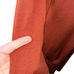 Alexandra + Oak Pumpkin Spice Orange Long Open Front Cardigan‎ Pockets Sz Medium thumbnail 5