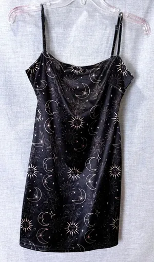 Urban Outfitters Celestial‎ Sun Moon Mini Dress Rose Gold S thumbnail 1