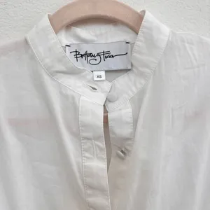Brittany Fuson White Louisa Button-Front 100% Cotton Tiered Belted Maxi Dress XS thumbnail 10