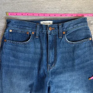NEW Madewell Baggy Straight Jeans in Dark Worn Indigo Wash 27 thumbnail 7