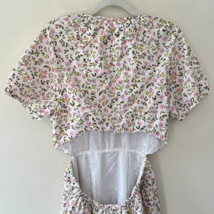 J.Crew Side Cutout Poplin Cotton A-Line Midi Dress White Meadow Floral thumbnail 9