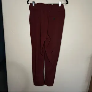 Athleta Skyline II Terracotta‎ High Rise Belted Pleated Ankle Performance Pants thumbnail 9