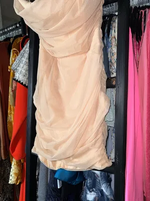 Oh Polly Nude Ruched Mesh Strapless Mini Dress Bodycon UK12 US8 New NWT thumbnail 4