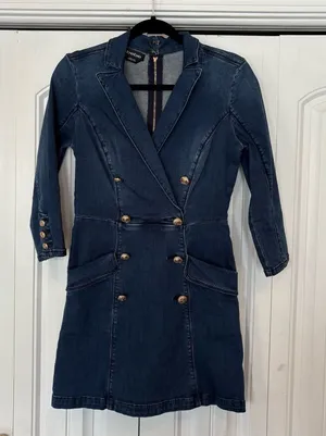 Bebe Denim‎ Blazer Dress Size 4 thumbnail 1