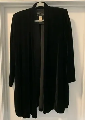 Alex Evenings Vintage Velvet Formal Jacket Size S Oversized Lightweight thumbnail 1
