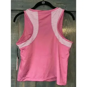Sincerely Jules Pink Golf & Tennis Tank Top‎ Striped Accent Sporty Chic D7 thumbnail 5