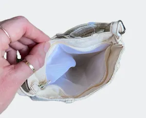 NWT Vintage Y2K Small White Denim Purse 🔥 thumbnail 3