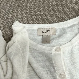 Loft women’s white cardigan top thumbnail 3