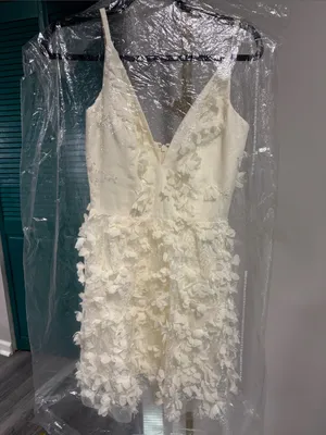 Helsi Riley Floral Appliqué Bridal Mini Dress Anthropologie thumbnail 6