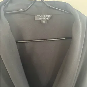 Topshop Black Shawl Collar Wrap Dress thumbnail 3