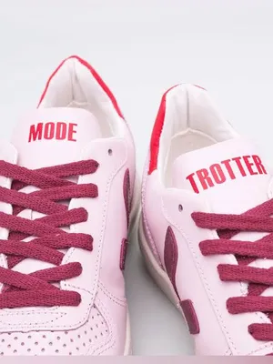 Veja Pink Modetrotter V10 Leather Lady First Low-Top Sneakers | Size 7 thumbnail 2