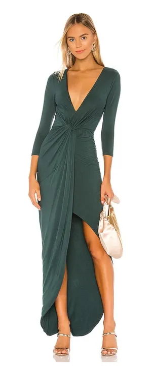 Lovers +‎ Friends Sundance Maxi Dress Everglade Green Size Small Wrap Bottom thumbnail 1