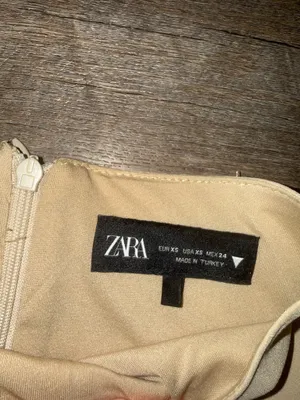 adorable Zara tan belted dress thumbnail 3