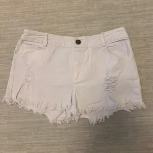 Sugarlips White Distressed Jean Shorts thumbnail 2