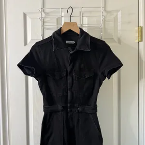 Good American Fit For Success‎ Denim Jumpsuit Black Womens Size S thumbnail 8