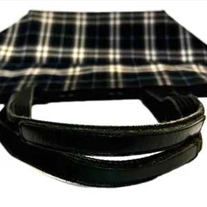Burberry Authentic Vintage Blue Label Navy Nova Check Canvas Tote thumbnail 8