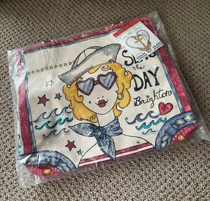 Brighton Seas the Day Canvass Tote NWT thumbnail 1