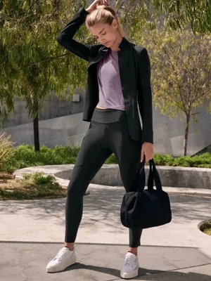 Athleta Stellar City Tight Size 14 Black High Rise Leggings Pilates‎ Sporty Chic thumbnail 12