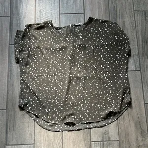 Maurices gray and White Patterned Blouse thumbnail 1