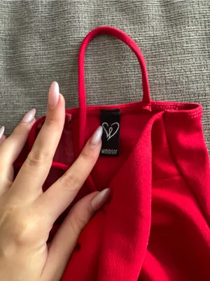 Windsor red Ruched Side Mini Slip Dress thumbnail 3