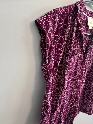Maeve Anthropologie XS Abstract Print Button Front Blouse Top thumbnail 6