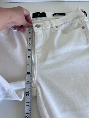 NWT 7 For All Mankind Women's Tailorless Dojo in Slim Illusion White 29 thumbnail 10