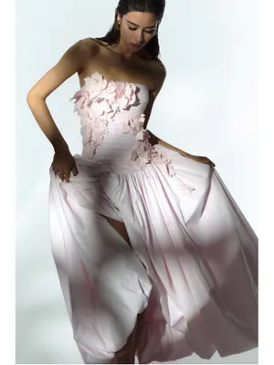 Aje Splendour Flower Applique Gown Pastel Pink Bubble Hem AU 14 US 10 Wedding thumbnail 4