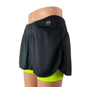 Lauren Ralph Lauren Black Neon Mid Rise Elastic Waist Active Running Shorts Sz M thumbnail 2