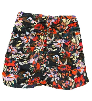 NWT Zara Floral All Over Print Ruched Mini Skirt Size Small thumbnail 2