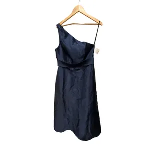Alfred Sung Style D815 Draped‎ One-Shoulder Satin Maxi Dress Size 14 thumbnail 8