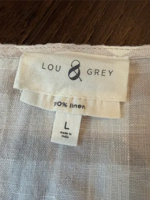 Lou & Grey Cropped Plaid Print Top Size Large - C30-046 thumbnail 3
