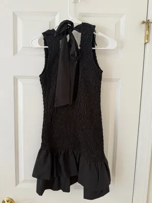 ZARA Ruffled Short Poplin Dress thumbnail 4