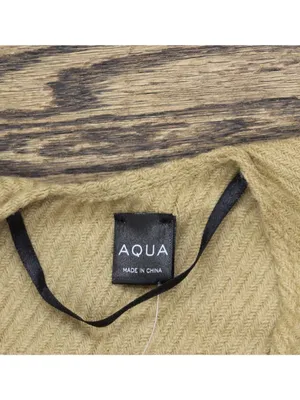 NWT Aqua Fringe Lightweight Plaid Ruana 494126 Camel Brown thumbnail 4