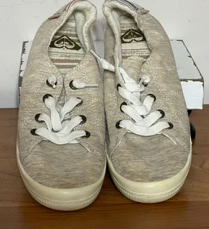 Roxy Bayshore Women Oatmeal Heathered‎ Slip On Sneakers ARJS600356 Tan Size 7 thumbnail 1