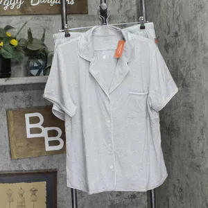 NWT State Of Day 2-Pc. Short-Sleeve Pajama Set 100180145MS Gray Heather XL thumbnail 2