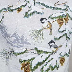 Vintage 90s Winter Bird Christmas Sweatshirt thumbnail 3